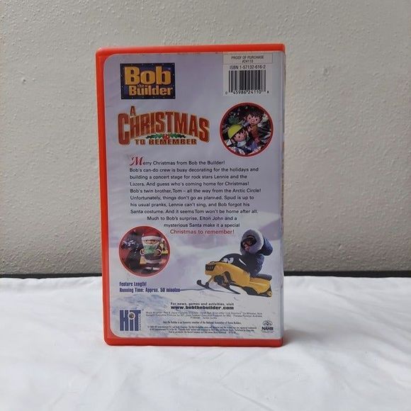 Bob the Builder A Christmas To Remember VHS Video Music Featuring Elton John - Picture 3 of 7